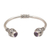 Amethyst cuff bracelet, 'Monument' - Amethyst and Sterling Silver Cuff Bracelet from Bali thumbail