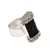 Leather and sterling silver cocktail ring, 'Strength and Grace' - Cocktail Ring with Woven Leather and Sterling Silver (image 2d) thumbail