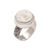 Sterling silver cocktail ring, 'Serene Repose' - Hand Carved Bone and Sterling Silver Face Ring (image 2a) thumbail