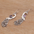 Amethyst dangle earrings, 'Merak' - Amethyst and Sterling Silver Peafowl Dangle Earrings (image 2c) thumbail