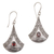 Garnet dangle earrings, 'Blade Falling' - Garnet and Sterling Silver Dangle Earrings from Bali thumbail