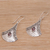 Garnet dangle earrings, 'Blade Falling' - Garnet and Sterling Silver Dangle Earrings from Bali (image 2c) thumbail