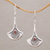 Garnet dangle earrings, 'Blade's Rain' - Garnet and Sterling Silver Dangle Earrings from Bali (image 2) thumbail