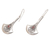 Garnet dangle earrings, 'Blade's Rain' - Garnet and Sterling Silver Dangle Earrings from Bali (image 2d) thumbail