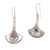 Garnet dangle earrings, 'Blade's Rain' - Garnet and Sterling Silver Dangle Earrings from Bali (image 2e) thumbail