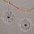 Onyx dangle earrings, 'Jimbaran Sun' - Round Sterling Silver Dangle Earrings with Onyx (image 2) thumbail