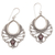 Garnet dangle earrings, 'Victorian Grace' - Vintage Look Sterling Silver and Garnet Earrings