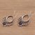 Garnet dangle earrings, 'Victorian Grace' - Vintage Look Sterling Silver and Garnet Earrings (image 2c) thumbail