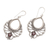 Garnet dangle earrings, 'Victorian Grace' - Vintage Look Sterling Silver and Garnet Earrings (image 2d) thumbail
