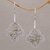 Peridot dangle earrings, 'Days of Grace' - Lacy Peridot and Sterling Silver Earrings (image 2) thumbail