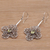 Peridot dangle earrings, 'Days of Grace' - Lacy Peridot and Sterling Silver Earrings (image 2b) thumbail