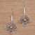 Peridot dangle earrings, 'Days of Grace' - Lacy Peridot and Sterling Silver Earrings (image 2c) thumbail