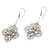 Peridot dangle earrings, 'Days of Grace' - Lacy Peridot and Sterling Silver Earrings (image 2d) thumbail
