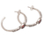 Garnet half-hoop earrings, 'Sacred Sakenan' - Balinese Style Half-Hoop Earrings with Garnet Stones