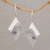 Amethyst dangle earrings, 'Amethyst Whirl' - Artisan Crafted Sterling Silver Amethyst Dangle Earrings