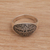Sterling silver domed ring, 'Intricate Symmetry' - Balinese Dot and Scroll Motif Sterling Silver Dome Ring