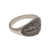 Gewölbter Ring aus Sterlingsilber - Balinesischer Kuppelring aus Sterlingsilber mit Punkt- und Schriftmotiv