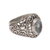 Blue topaz cocktail ring, 'Garden Air' - Blue Topaz and Sterling Silver Floral Motif Cocktail Ring (image 2e) thumbail