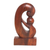 Wood sculpture, 'Maternal Embrace' - Curved Hand Carved Wood Sculpture (image 2a) thumbail