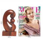 Wood sculpture, 'Maternal Embrace' - Curved Hand Carved Wood Sculpture