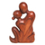 Wood statuette, 'Love's Bond' - Hand Carved Romantic Suar Wood Statuette from Bali (image 2b) thumbail