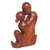 Wood statuette, 'Love's Bond' - Hand Carved Romantic Suar Wood Statuette from Bali (image 2c) thumbail