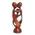 Wood statuette, 'Family Spiral' - Hand Crafted Wood Family Statuette from Bali thumbail