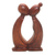 Wood statuette, 'Kissing You' - Hand Carved Suar Wood Romantic Statuette from Bali (image 2b) thumbail