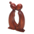 Wood statuette, 'Kissing You' - Hand Carved Suar Wood Romantic Statuette from Bali (image 2c) thumbail