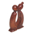 Wood statuette, 'Kissing You' - Hand Carved Suar Wood Romantic Statuette from Bali (image 2d) thumbail