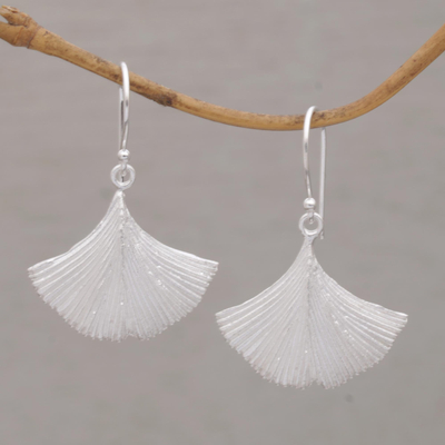 Sterling silver dangle earrings, Petalside