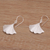 Sterling silver dangle earrings, 'Petalside' - 925 Sterling Silver Flower Petal Dangle Earrings (image 2c) thumbail