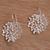 Sterling silver drop earrings, 'Fern Shade' - Brushed and Polished Sterling Silver Drop Earrings