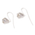 Sterling silver drop earrings, 'Modest Primrose' - Floral Drop Earrings in Sterling Silver from Bali