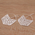 Sterling silver dangle earrings, 'Modern Chevron' - Chevron Shaped Sterling Silver Dangle Earrings