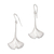 Sterling silver dangle earrings, 'Tender Leaf' - Leaf Motif Sterling Silver Dangle Earrings Handmade in Bali