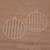 Ohrhänger aus Sterlingsilber - Ohrhänger aus Sterlingsilber mit vertikalen Linien und Kreisen