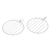 Sterling silver dangle earrings, 'Linescope' - Sterling Silver Vertical Lines Circle Dangle Earrings