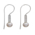 Cultured pearl drop earrings, 'Subtle Finesse' - Contemporary Drop Earrings with White Cultured Pearls (image 2a) thumbail