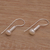 Cultured pearl drop earrings, 'Subtle Finesse' - Contemporary Drop Earrings with White Cultured Pearls