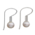 Cultured pearl drop earrings, 'Subtle Finesse' - Contemporary Drop Earrings with White Cultured Pearls (image 2e) thumbail