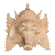 Wood mask, 'Pale Ganesha' - Hand Carved Balinese Crocodile Wood Ganesha Mask (image 2a) thumbail