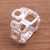 Sterling silver band ring, 'Elegant Blocks' - 925 Sterling Silver Abstract Block Ring in a Brushed Finish thumbail