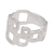 Sterling silver band ring, 'Elegant Blocks' - 925 Sterling Silver Abstract Block Ring in a Brushed Finish (image 2f) thumbail