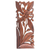 Wood relief panel, 'Orchid Charm' - Hand Carved Balinese Wood Orchid Wall Relief Panel thumbail