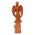 Wood statuette, 'Mother Angel' - Hand Carved Balinese Suar Wood Angel Statuette thumbail