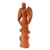 Wood statuette, 'Mother Angel' - Hand Carved Balinese Suar Wood Angel Statuette (image 2b) thumbail