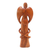 Wood statuette, 'Mother Angel' - Hand Carved Balinese Suar Wood Angel Statuette (image 2c) thumbail