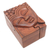 Wood puzzle box, 'Glory of Buddha' - Hand Carved Buddha Motif Puzzle Box from Bali thumbail