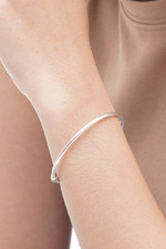 Cultured pearl cuff bracelet, 'Discreetly Yours' - Feminine Cultured Pearl and Sterling Silver Cuff Bracelet